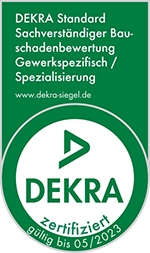 DEKRA zertifizierter Sachverständiger Bauschadenbewertung für das Zimmerergewerk (DEKRA)